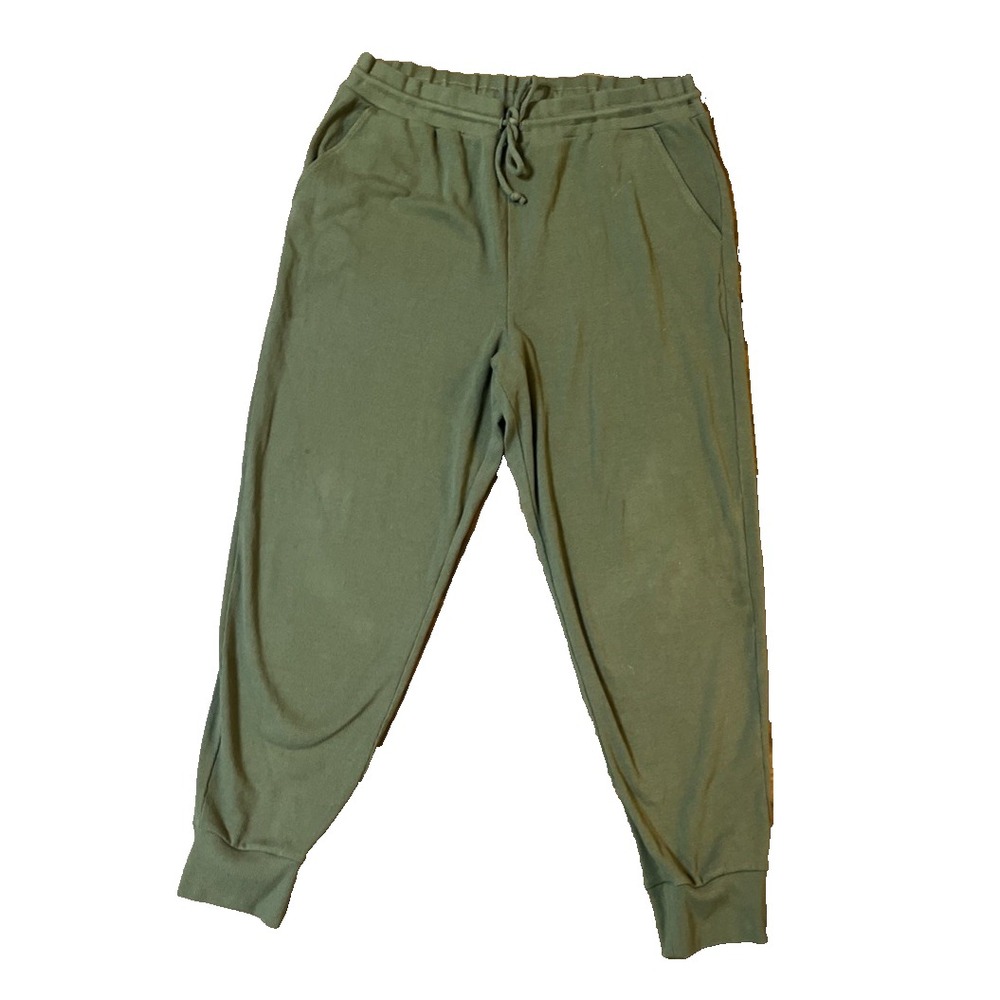 Boston Proper Soft Joggers Pants Womens Large Athleisure Olive Green